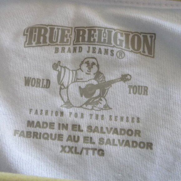 TRUE RELIGION V NECK TEE SIZE XXL (runs small) - Picture 8 of 9